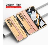 Hinge Leather For Samsung Galaxy Z Fold 4 Case Hard Bracket Protective Film Screen Cover