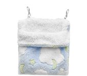 Star Pattern Sugar Gliders Sleeping Pouch Warm Soft Rat Sleeping Bag Comfortable Pet Swing Bag Guinea Pig Plush Nest