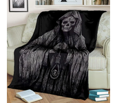 Gothic Horror Skull Ghost Cartoon  Blanket,Soft Throw Blanket for Home Bedroom Bed Sofa Picnic Travel Office Cover Blanket Kids