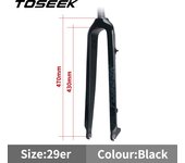TOSEEK Carbon Fork 29 Straight Tube Bike Fork 560g Hard Carbon Mtb Fork 29 Front Fork For Bicycle