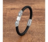 YANMIN Hyperbole Punk Skull Man Bracelets & Bangles Fashion Braided Leather Bracelet For Man High Quality Gothic Jewelry 2023