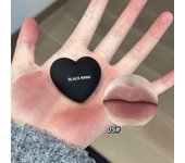 Black Silver Heart Lipstick Velvet Matte Lip Mud Clay Lip Gloss Liquid Lip Tint Cream Pigment Long Lasting Silky Lips Cosmetics