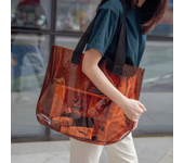Transparent Women Shopping Bag Totes Portable Holographic Jelly Bag Large Capacity PVC Women Shoulder Beach Travel Handbags