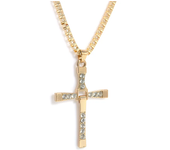 Collar con colgante de Cruz de cristal para hombres, joyería de regalo, el rápido y el furioso, artículo diésel, Vin Toretto