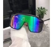 Bicycle riding glasses white frame transparent large frame outdoor sunglasses windproof sand ultraviolet sunglasses