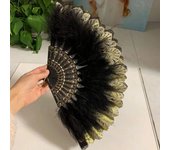 Fashion Sweet Fairy Girl Costume Accessories for Lolita Handmade Dance Hand Fan Wedding Gift Feather Folding Fan Party Decor