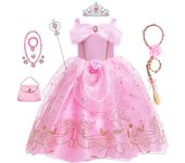 Kid Princess Dress Girl Summer Fancy Party Clothes Girls Aurora Rapunzel Cinderella Sleeping Beauty Christmas Carnival Costume