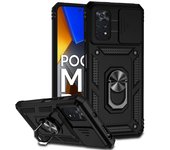 Full Cover For Xiaomi Poco M4 Pro 4G Case For Poco M4 Pro 4G Push Window Magnetic Phone Holder Back Case For Poco M4 Pro 4G Case