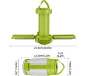 Lampara LED recargable camping plegable al aire libre multifunción faroles jardin exterior