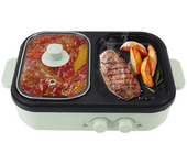 Hot Pot Electric with Grill, 2 in1Hot Pot Electric,Nonstick Shabu Shabu Hot Pot,Lazy Pot Noodle, Barbecue Cooker