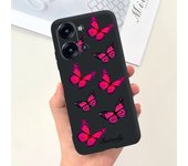 Women Fashion Back Capa For ITEL P40 ItelP40 P40+ P40 Plus Phone Case Soft Liquid Silicone Bumper Para Flower Butterfly Fundas