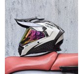 Casco moto integral hombre juvenil aire libre trail rally Equipo Protector
