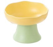 Pet Supplies Ceramic Cat Bowl Cute Slanted Mouth Pet High Foot Bowl Anti Tipping Creative Dog Food Feeding Basin Water Container
