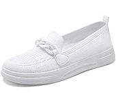 Zapatos de mujer cómodos fly woven zapatos de mamá con un pedal cómodos zapatos de mujer