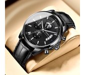 Reloj de hombre totalmente automático a prueba de agua luminosa moda reloj de cuarzo