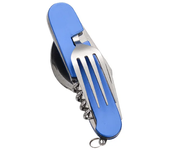 Juego De Utensilios De Cocina Plegables 4 En 1 Desmontable Acero Inoxidable Cuchillo Fork Cuchara Abrebotellas Portátil Para Camping Y Viajes Al Aire Libre