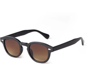 Gafas de sol redondas para hombre y mujer, lentes de sol cuadradas con remaches, color amarillo y azul, diseño Retro de marca, a la moda, UV400, 2024
