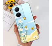 For Vivo V29 Lite 5G Case Global Version Women Fashion Pink Beach Eiffel Tower Pattern Fundas For Vivo V29Lite v 29 Soft Clear