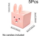 Bunny Candy Bag Cute Rabbit Lollipop Cards Chocolate Biscuit Gifts Packaging Boxes Happy Easter Birthday Party Decoration