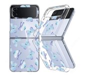 For Samsung Galaxy Z Flip 5 Flip 4 Flip 3 Butterfly Pattern Phone Case For Samsung Z Flip 5 Z Flip 4 Shockproof Clear Back Cover