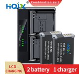 HQIX for Canon PowerShot N100 GX1-Mark-Ⅱ LEGRIA mini X camera NB-12L Dual Charger Battery