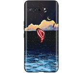 Case for ASUS ROG Phone 3 ZS661KS Case Black Matte Silicone Back Cover Phone Cases For ASUS zs661ks Flowers Fashion Bumper Capa
