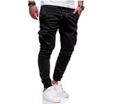 Pantalones Deportivos Cargo Hombre Pantalones para Correr Pantalón para Ejercicio Casual Cintura Elástica con Cordón Multibolsillo para Fitness