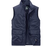 Otoño y Primavera Hombres Chalecos Multibolsillos Chalecos Sin Mangas Cierre De Cremallera Estilo Casual Cotidiano
