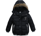 2 3 4 5 6 Years Winter Baby Boys Jacket Classic Keep Warm Fashion Girls Coat Hooded Zipper Outerwear Birthday Gift Kids Clothes