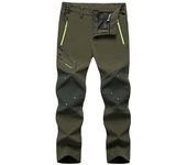 Pantalones senderismo al aire libre para hombres, pantalones largos elásticos impermeables, transpirables, de secado rápido,