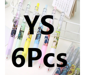 6Pcs Game Genshin Impact Roller Ball Pen Cartoon Stationery Nilou Wanderer Alhaitham Tighnari Yaoyao Nahida Black ink Gel pen