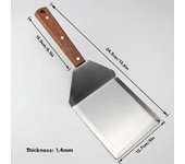Stainless Steel Large Grill Spatula with Cutting Edges, Kitchen Griddle Accessories, Pancake Burger Turner Scraper Tool for BBQ
