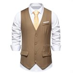 Men's TRE vest, V-neck single chest chain, spring and summer