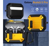 Earphone Case For Samsung Galaxy Buds 3 / 3 Pro Contrast Color With Switch and Key Chain