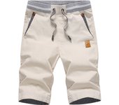 Pantalones casuales de verano de algodón puro, pantalones cortos deportivos de secado rápido para hombres, pantalones de