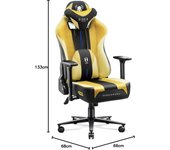 Silla Gamer con Reposabrazos 3D - Cojín Cervical/Lumbar Función de Balanceo - Silla de Oficina 160 kg - Cadeira Gaming Ergonómica - (XL)