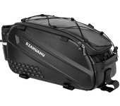 Bike Rack Bag 3-in-1 Trunk Bag Waterproof Bike Rear Seat Bag Cooler Bag with 2 Side Hanging Bags Cycling Cargo Luggage Bag