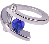 S925 sterling silver rotating geometry European and American creative modern inlaid sapphire engagement simulation diamond ring for women light luxury classic fashion sweet elegant party versatile palace simple daily trend wedding ring retro