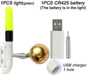 Fishing Light Stick Rod Bell Luminous Float LED CR425 3.6V Lithium Battery USB Charge Tackle RGB Night Bright Fluorescent Lamp