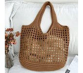 Casual Hollow Knitted Large Tote Bag Designer Handmade Woven Women Shoulder Bags Luxury Summer Beach Bag Shopper Purses