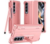 Flameproof For Samsung Galaxy Z Fold 4 Case Pen Slot Stylus Glass Film Stand Hinge Protection Cover