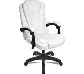 Silla de Oficina Director cómodo con Ruedas ergonómico reclinable Piel sintética Acolchado y Giratorio. para Escritorio Oficina Grande Elegante. Ejecutiva. Estudio o Videojuego.