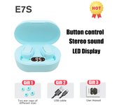 TWS E7S Fone Earphones Headphones for Xiaomi Noise Cancelling Earbuds with Mic Wireless Bluetooth Headset