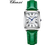 Casual pareja reloj marca calendario reloj de cuarzo cuadrado cinturón reloj