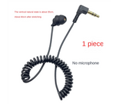3.5mm Spring Earphones Single Side Headphones Earbuds Wired Headset for Mobile Phone MP3 Computer