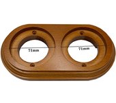 Interruptor de perilla de cerámica de pared negra, enchufes eléctricos de la UE, asiento fijo, Base de madera, salida de la UE de alta calidad