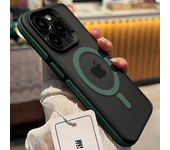 Nueva funda de teléfono magnética esmerilada mate Bicolor para iPhone 16 15 14 Plus 13 12 11 Pro Max cubierta dura translúcida a prueba de golpes
