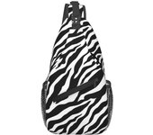 Animal Zebra Print Sling Bag For Women Men Fashion Backpack Crossbody Shoulder Bag Sling Backpack Chest Bag Travel Hiking Casual Sport Daypack
