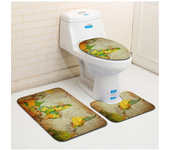 3D Ocean Seabed Animals Toilet Cover Bath Mat Sets Fish Dolphin Printed Bathroom Curtain Set Waterproof Fabric Shower Curtains