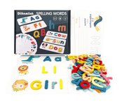 Wooden English Alphabet Spelling Word Learning Educational Toys for Kids Puzzles Games